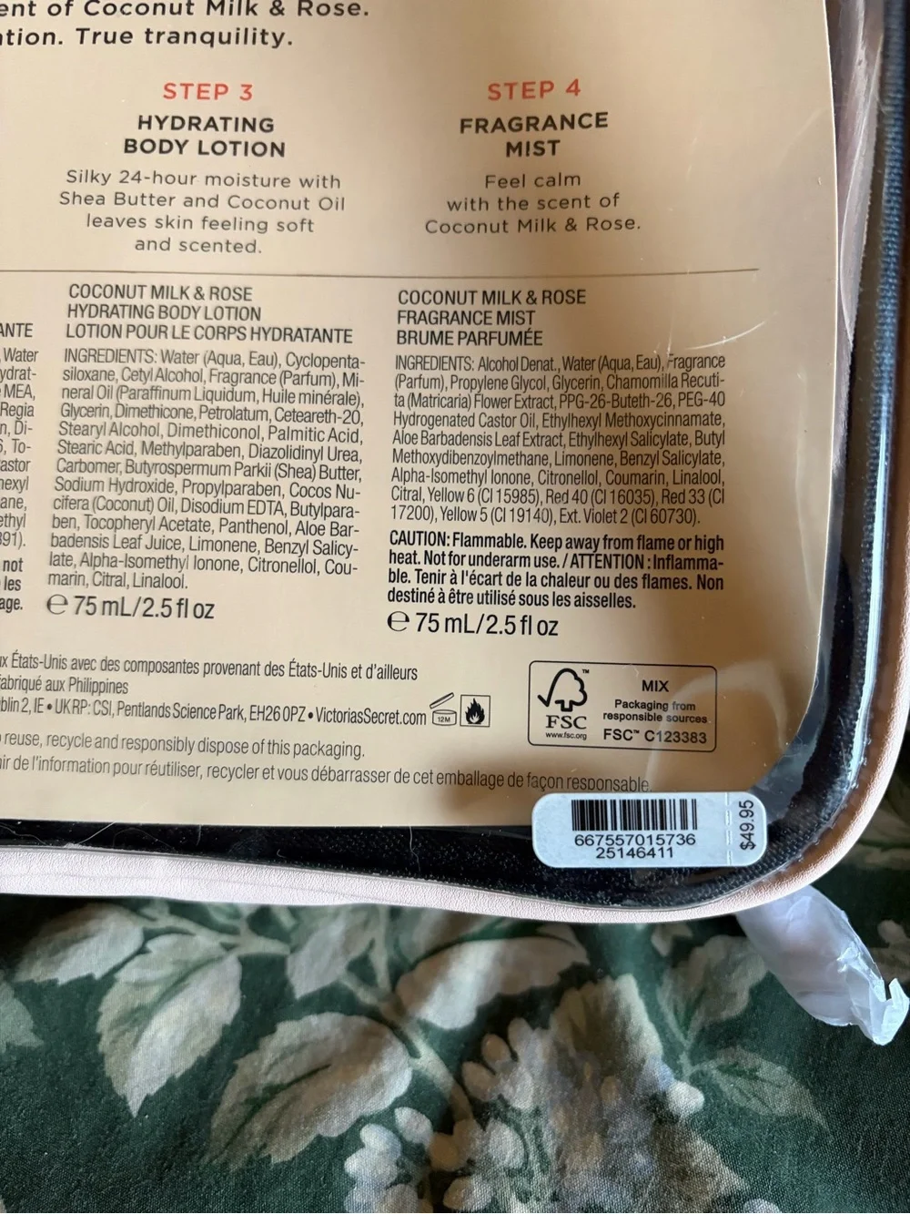 Victoria's Secret Coconut Milk & Rose Gift Set - Blush Pink New in package